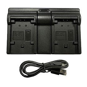 Dual Double Channel Battery Charger Charging Dock USB Port for Sony NP-FV100