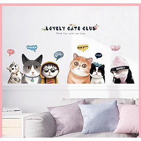 Decal dán tường CAT FASHION - Trang trí nhà cửa