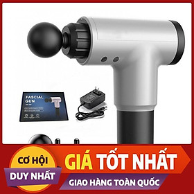 Máy Massage 6 Chế Độ 4 Đầu Fascial Gun Trị Nhức Mỏi Vai Gáy,Đau Giãn Căng Cơ.....