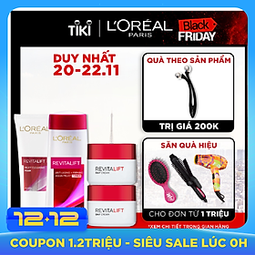 Bộ 3 bước dưỡng da chống lão hóa Revitalift ban ngày (Sữa rửa mặt 100ml, Nước hoa hồng 200ml,Kem dưỡng ban ngày 20ml x2)