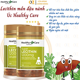 Mầm đậu nành Úc Healthy Care Super Lecithin 1200mg tăng cường chức năng gan khỏe mạnh, nâng cao sức  khỏe, sắc đẹp từ bên trong - OZ Slim Store