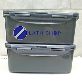 Bộ 2 Hộp Bảo Quản Thực Phẩm Lock&Lock Hình Chữ Nhật Dáng Cao - HPL817H Chất Liệu Nhựa PP, Nắp Có Ron Silicone 1.4L/1 Hộp