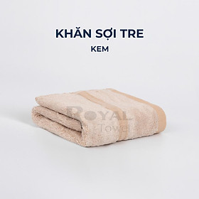 Hình ảnh Khăn Tắm Khăn Gội Đầu Khăn Lau Mặt Sợi Tre ROYAL TOWEL Cao Cấp Xuất Nhật, Thấm Hút Không Ra Màu