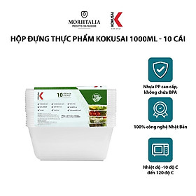 Mua Hộp nhựa đựng thực phẩm Kokusai 1000ml Lốc 10 cái an toàn tiện lợi HDK009782