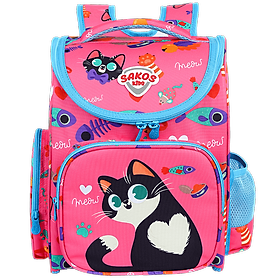 Balo Học Sinh Thời Trang SAKOS KID NINOS - Họa Tiết Dễ Thương, Siêu Nhẹ, Bảo Vệ Đôi Vai Và Cột Sống Của Trẻ