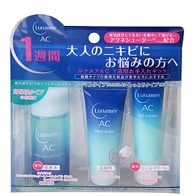 Bộ sản phẩm ngăn ngừa mụn 3 bước-Lunamer AC trial A