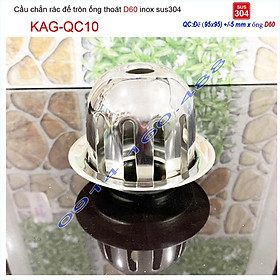 Mua Cầu chắn rác sân thượng KAG-QC10 inox SUS304  cầu chặn rác đặt miệng ống D60 thoát nước nhanh inox bóng sử dụng tốt