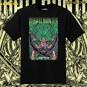 Áo thun Zoro siêu ngầu cho nam nữ teen trẻ em, mã OP3. Áo phông One Piece Đảo Hải Tặc cao cấp - Đen, 100% cotton - 0