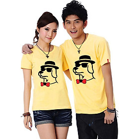 Bộ Áo Thun Đôi Nam Nữ Boss Dog Màu Vàng