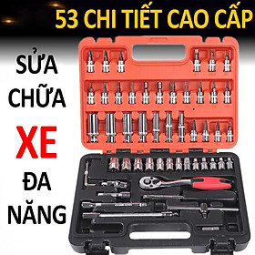 Mua Bộ đồ nghề sửa chữa ô tô xe máy  gia dụng - Bộ dụng cụ vặn mở bulong ốc vít 53 chi tiết đa năng - Hàng Cao Cấp
