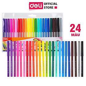 Bút màu nước 1.0mm Deli, 12 màu/18 màu/hộp - EC10003/EC10013