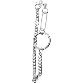 Bông tai nam mix kim băng, sợi mắt xích cá tính, sành điệu