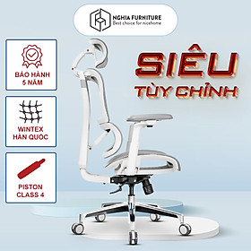 Mua Ghế công thái học Nghia furniture LUMBAR - Ghế xoay văn phòng làm việc nhiều tính năng khủng