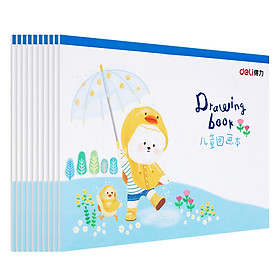 Vở Vẽ Học Sinh A4 Deli 20 Trang - Màu Hồng/Xanh - 1 Quyển - 73382