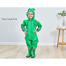 Bộ áo mưa liền quần hình thú siêu dễ thương cho bé