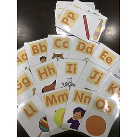 Alphabet flashcard - Flashcard bảng chữ cái - 26 thẻ