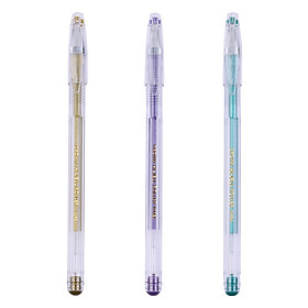 Vỉ 3 Bút Nhũ CROWN HJR 500GSM (Xanh Ngọc, Vàng, Tím)