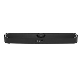Loa máy tính Sound Bar hỗ trợ USB SADA V-198 có đèn LED cắm Mic âm thanh 3,5 mm có dây dành cho PC-Màu đen