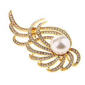 Prettyia Pearl Brooch Pin Women Lady Jewelry Brooch for Wedding Party