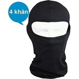 Bộ 4 Khăn Trùm Đi Phượt Màu Đen