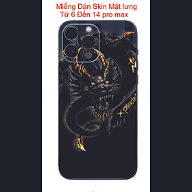 Dán skin mặt lưng dành cho iphone 6 đến 14 pro max, chống trầy xước, chống nước