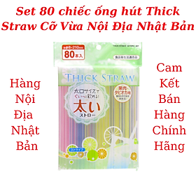 Mua Set 80 chiếc ống hút Thick Straw cỡ vừa nội địa Nhật Bản
