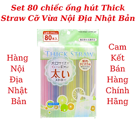 Set 80 chiếc ống hút Thick Straw cỡ vừa nội địa Nhật Bản