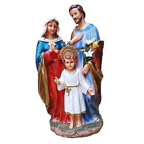 Holy Family Statue Sculpture Jesus Figurine Craft Ornament  Mary Joseph Jesus Figures for Car Interior Christmas Table