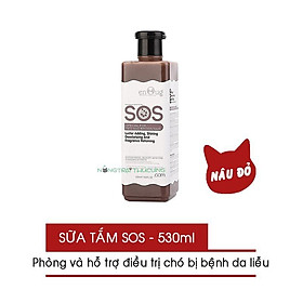Sữa tắm SOS [Màu Nâu Đỏ] 530ml - Dành cho Chó Lông Bông xù Poodle, Pomerian