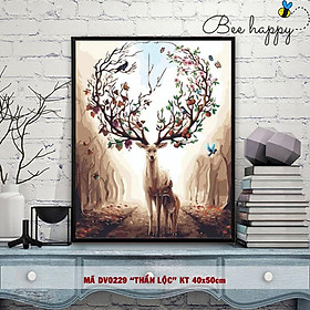 Mua Tranh Sơn Dầu Số Hóa Tuần Lộc BEE HAPPY Tranh Tự Tô Màu Mã DV0229