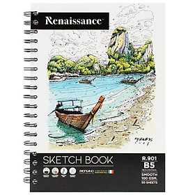 Tập Vẽ Lò Xo Phát Thảo B5 100 Trang 100gsm Sketch Book- Renaissance R-901 - Mẫu 2