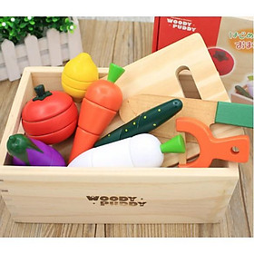 Mua Bộ đồ chơi cắt hoa quả gỗ xuất Nhật có khay đựng cao cấp cho bé