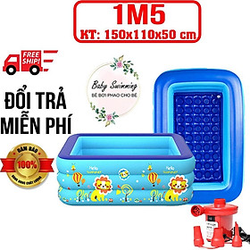 Mua Bể Bơi Cho Bé  Bể Bơi Phao 3 Tầng Kích Thước 1M5 Cho Bé  Hàng Loại 1 Có Đáy Chống Trượt  An Toàn