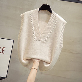 Áo Sweater Dệt Kim Cổ Chữ V Màu Sắc Đơn Giản Thời Trang Thu Đông Nữ Haint Boutique