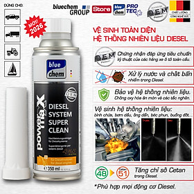 Dung dịch Bluechem Làm sạch Hệ thống nhiên liệu - Kim phun Động cơ Diesel hiện đại 350ml
