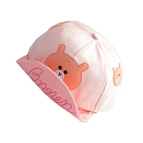 Nón mũ lưỡi chai cho bé trai và bé gái mặt gấu 1 mầu