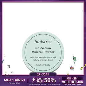 Phấn Phủ Kiềm Dầu Dạng Bột Khoáng Innisfree No Sebum Mineral Powder 5g - 131170490