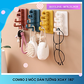 Mua Combo 2 cái - MÓC DÁN TƯỜNG XOAY 180 ĐỘ TREO ĐỒ DÙNG NHÀ BẾP TREO KHĂN TIỆN LỢI NHỰA TỐT SIÊU BỀN