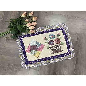 Mua Thảm chùi chân - giỏ hoa & ô vuông sắc màu - TCC545