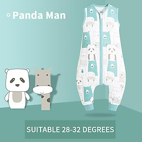 Túi Ngủ Cho Bé Sơ Sinh Ngủ Bao Mùa Hè Chia Chân Sleepsack Cho Bé Cotton Slaapzak Giường Mềm Trẻ Em Bộ Đồ Ngủ Jumpsuit - S Height 65-80cm