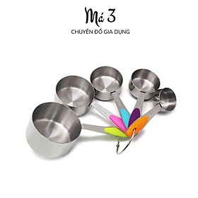 Mua Bộ cup đong nguyên liệu làm bánh inox nhiều màu