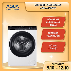 Mua Máy giặt cửa trước Aqua 9KG AQD-A900F.W - Hàng chính hãng bảo hành động cơ 10 năm -  Miễn phí giao hàng toàn quốc - Hỗ trợ lắp đặt
