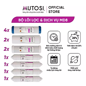 Mua   MD8   Combo lõi lọc nước + miễn phí gói dịch vụ bảo dưỡng và thay thế tại nhà 4 lần/1 năm - Hàng chính hãng Mutosi