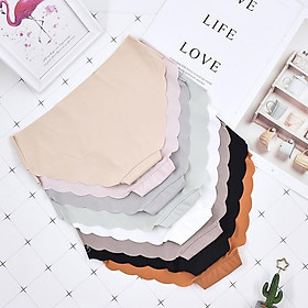 COMBO 5QUẦN LÓT NỮ SU KHÔNG ĐƯỜNG MAY, VIỀN LƯỢN SÓNG IN CHỮ THỜI TRANG