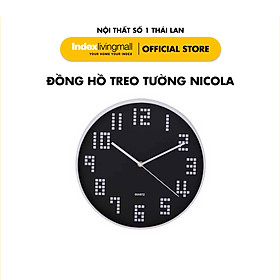 Đồng hồ treo tường trang trí nghệ thuật NICOLA kích thước 30 x 4,3 x 30 cm (12inch) | Index Living Mall | Nhập khẩu Thái Lan