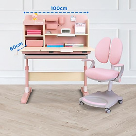 Mua Bàn học cho bé cao cấp Chilux Smart D chống gù  chống cận  nâng hạ chiều cao  thay đổi độ nghiêng  kệ sách lớn