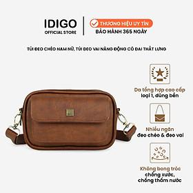 Túi đeo chéo, túi đeo vai nam nữ năng động chữ nhật có đai thắt lưng IDIGO UB2-3380