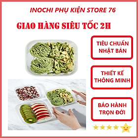 Hộp Đựng Thực Phẩm Hình Vuông Nhiều Size Lựa Chọn Hokkaido Xuất Nhật - Chính Hãng ( Tặng kèm khăn lau PaKaSa) Giao màu ngẫu nhiên  - 2000ml