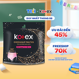 (Thùng 16 gói) Kotex đêm dạng quần cõ M/L  2 quần