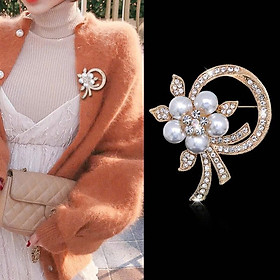 Cài Áo Bông Hoa Ngọc Trai 